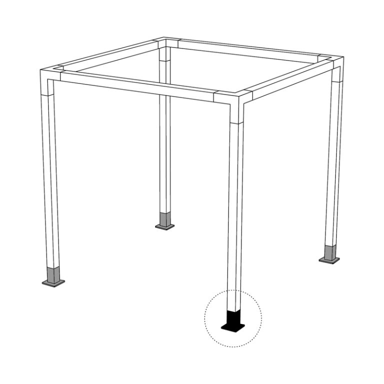 4”×4” Timber Pergola Brackets Height